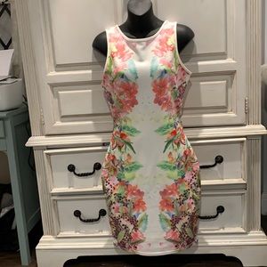 Guess floral rhinestone bodycon dress